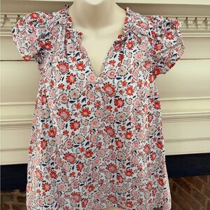 Vineyard Vines Floral Print Women's Top Sz medium